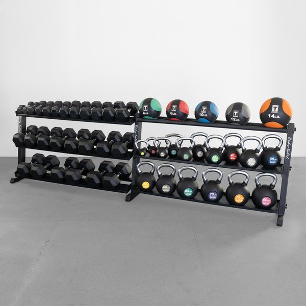 Body-Solid 2 層 PCL 鞍式啞鈴架