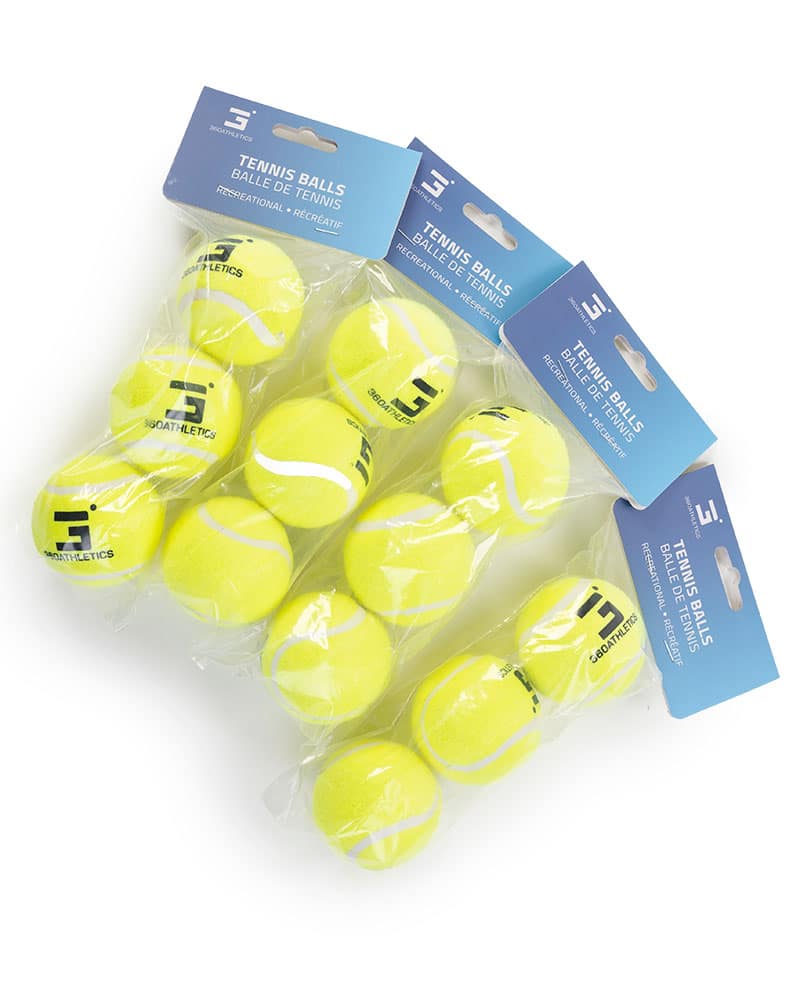 360 Athletics PRESSURELESS TENNIS BALLS (12)