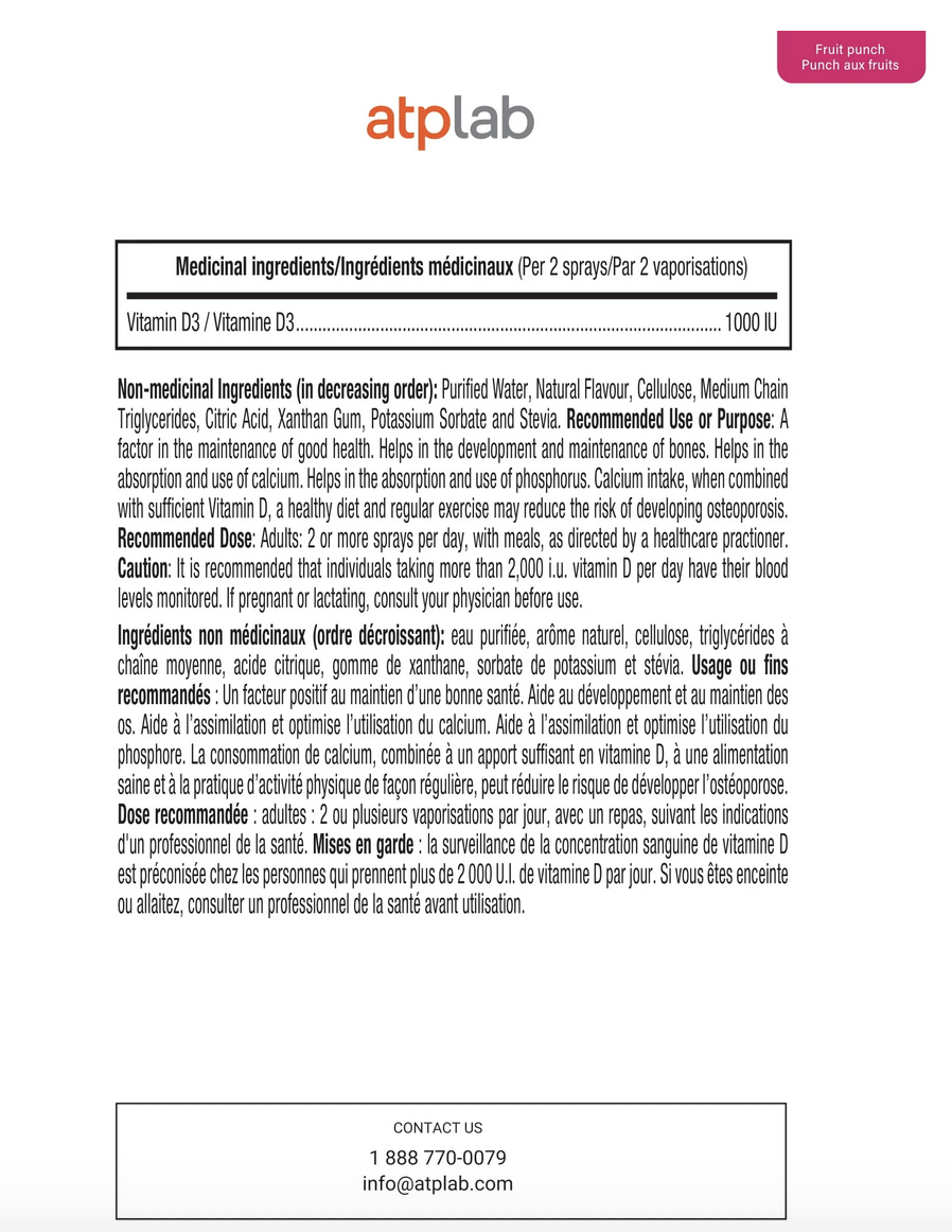 Vitamin D3 Spray - 306 Fitness Repair & Sales