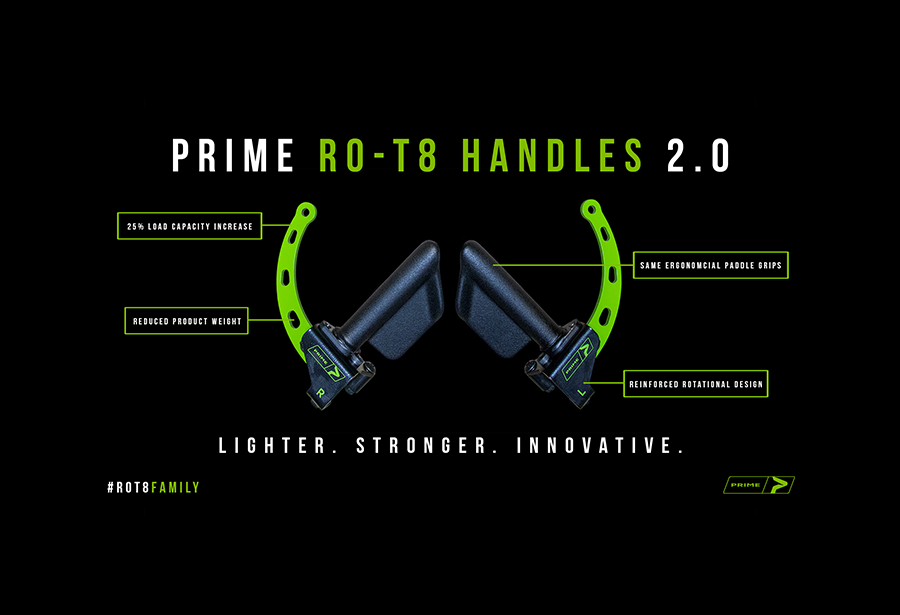 The PRIME RO-T8 Handles. . Featuring a unique swivel design handle