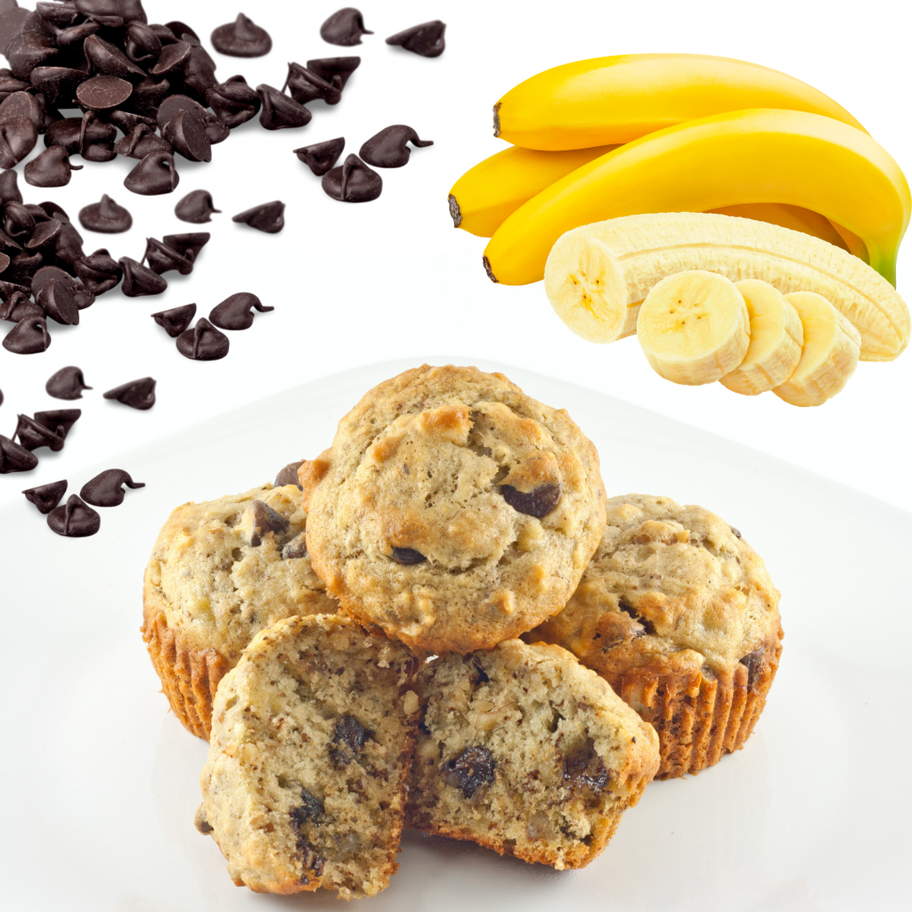 Muffins faciles aux bananes et aux pépites de chocolat