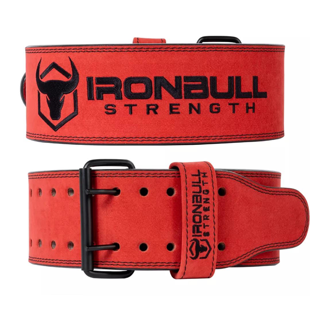 Iron Bull 10MM DOUBLE PRONG POWER BELT - Red