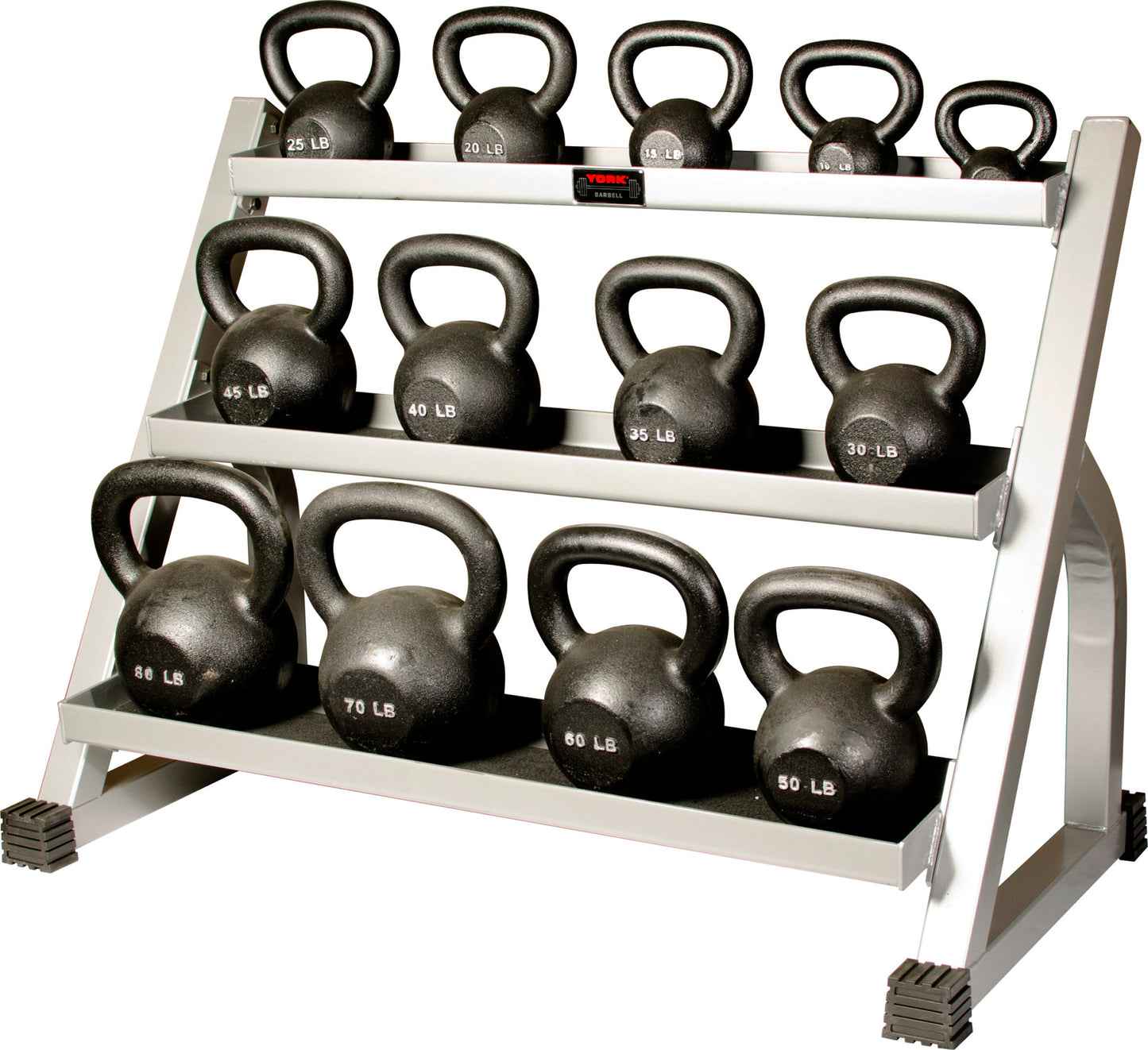 York Barbell - 3 Tier Kettlebell Rack