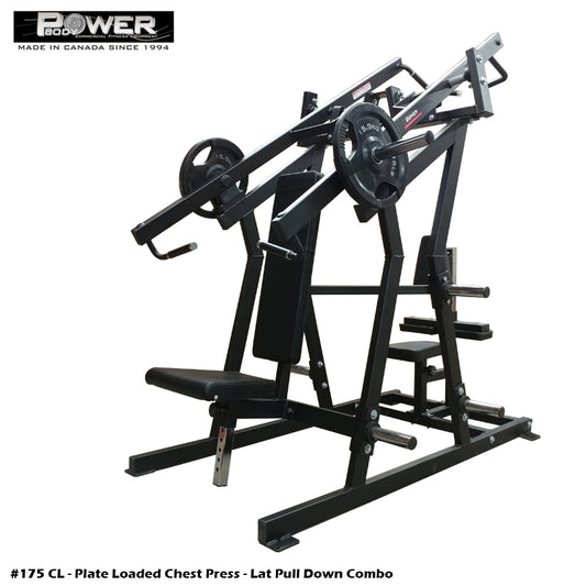 Power Body POWER CORE ELITE PLATE LOADED CHEST PRESS/HIGH LAT COMBO #175CL