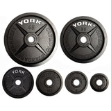 YORK® 2″ Legacy Cast Iron Precision Milled Olympic Plates (Pairs)