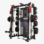 Altas Strength Multi-Function Smith Machine Black And Yellow 2000IB Workout Light Commercial Fitness Equipment AL-3000Y