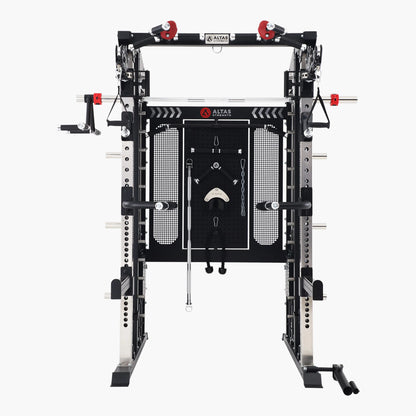 Altas Strength 多功能史密斯機黑黃 2000IB 鍛鍊輕型商用健身器材 AL-3000Y