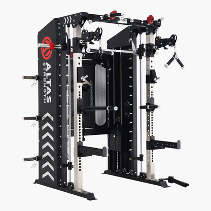 Altas Strength 多功能史密斯機黑黃 2000IB 鍛鍊輕型商用健身器材 AL-3000Y