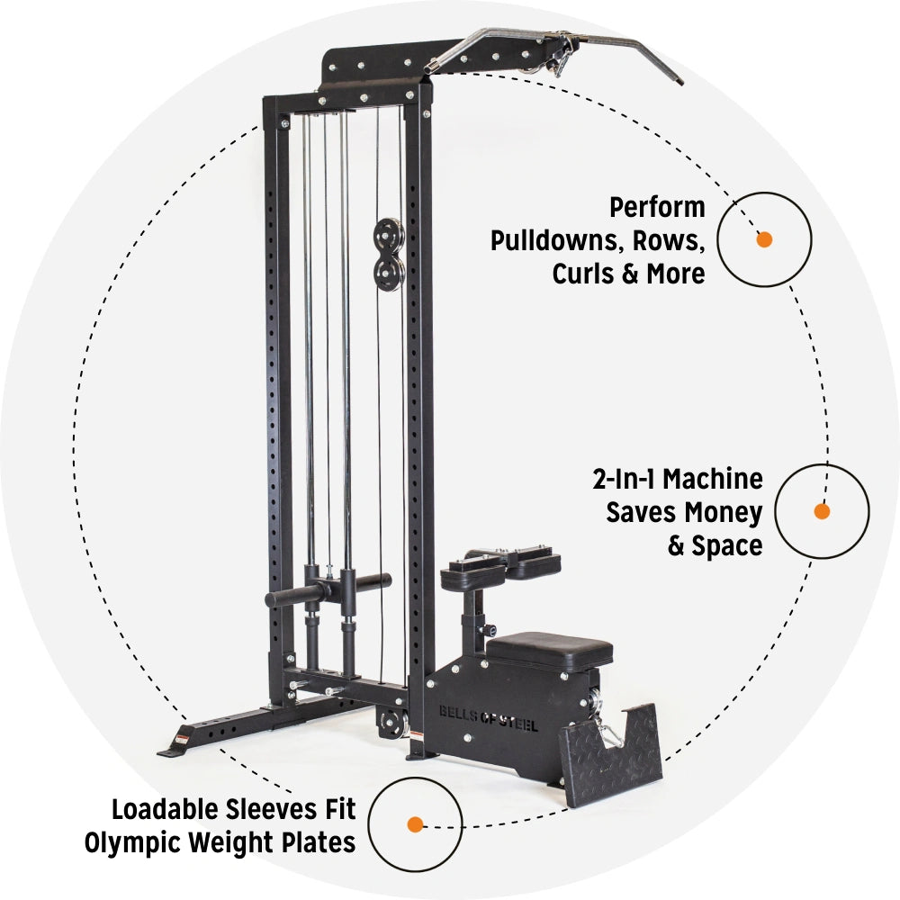 Bells of Steel Plate Loaded Lat Pulldown Low Row Machine