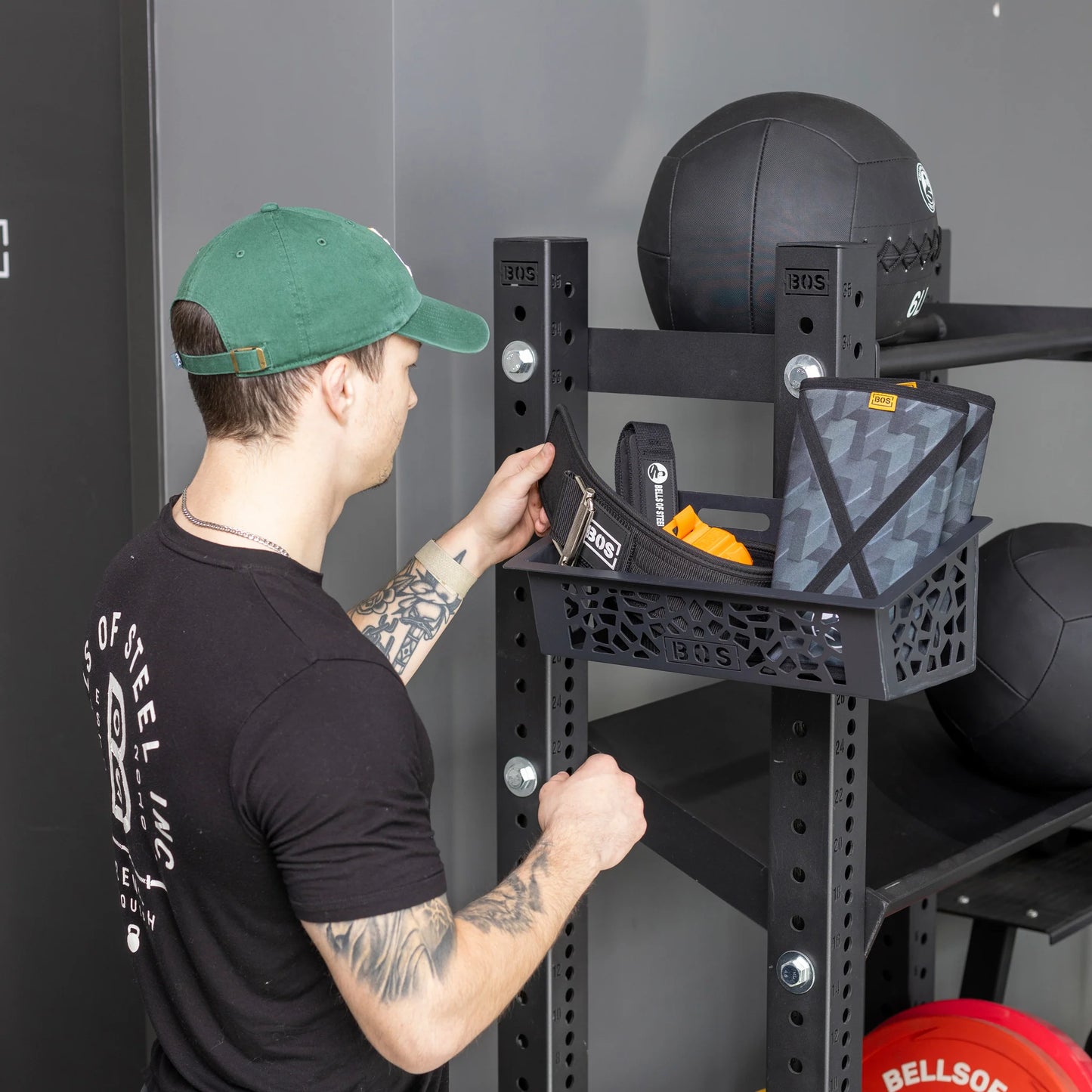 Bells of Steel Rack Attached Storage Basket - 306 Fitness Repair & Sales