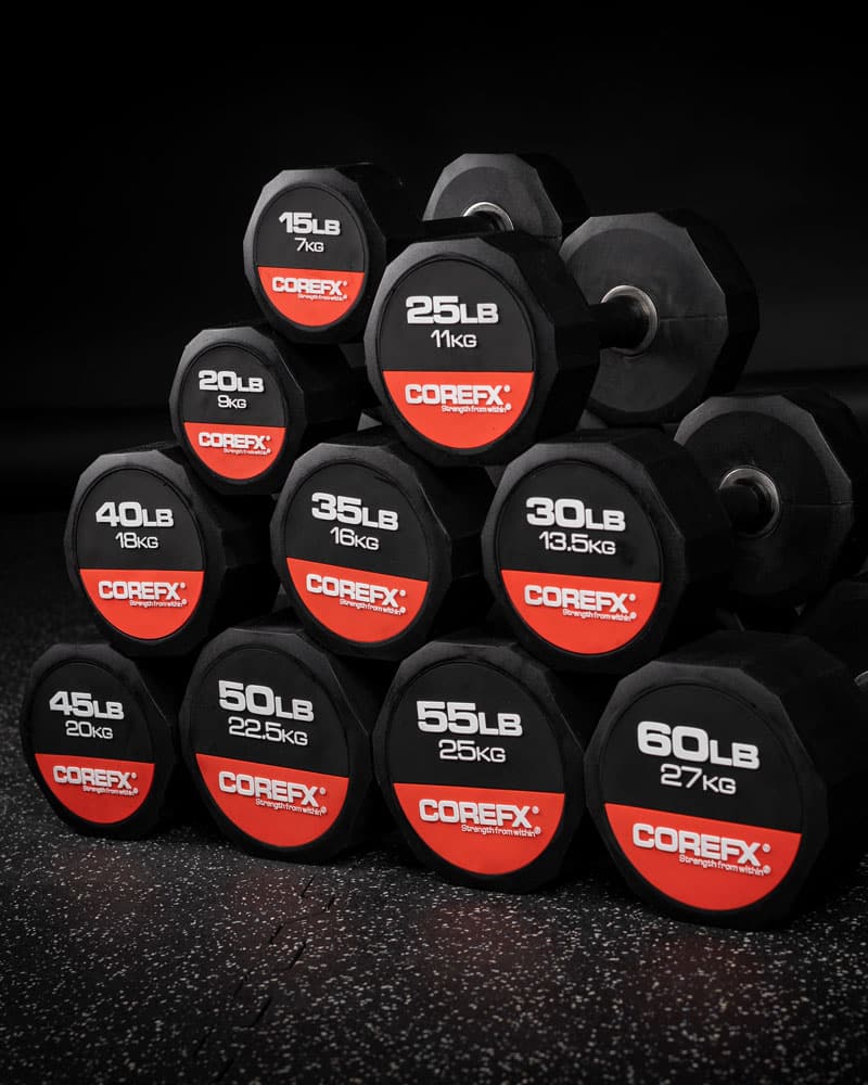 CoreFX RUBBER DUMBBELLS