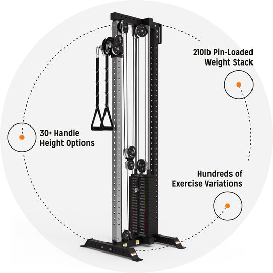 Bells of Steel Cable Tower with 210lb Weight Stack