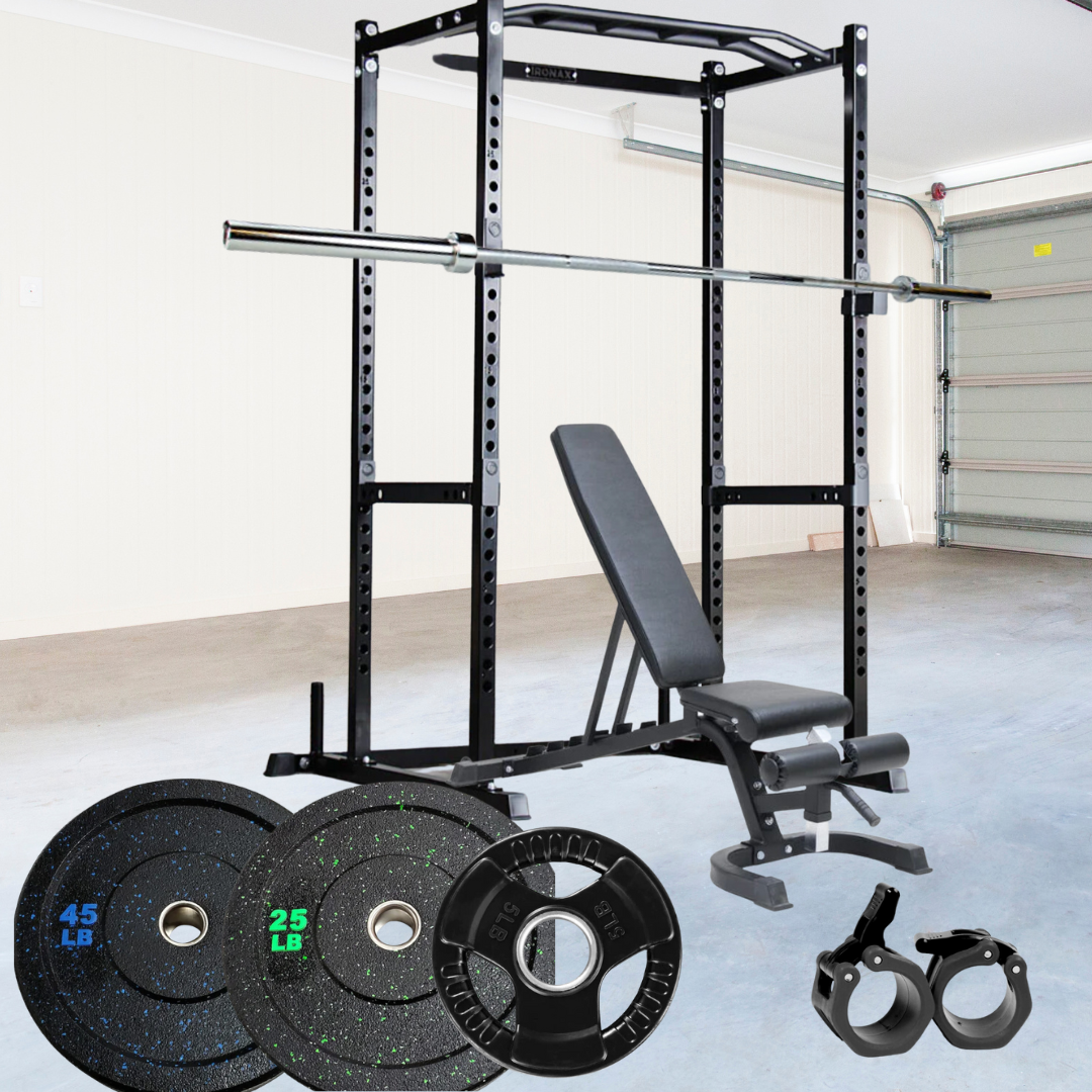 Ensemble Power Rack, banc FID et pare-chocs de 330 lb