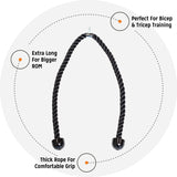 Extra Long Deluxe Tricep Rope Attachment (54″) - Free Shipping