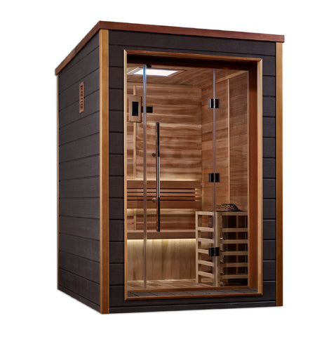 Golden Designs Narvik 2 Person Outdoor-Indoor Traditional Sauna  [Free Shipping]