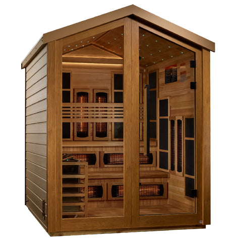 Golden Designs Kaskinen 6 Person Hybrid Outdoor Sauna [Free Shipping]