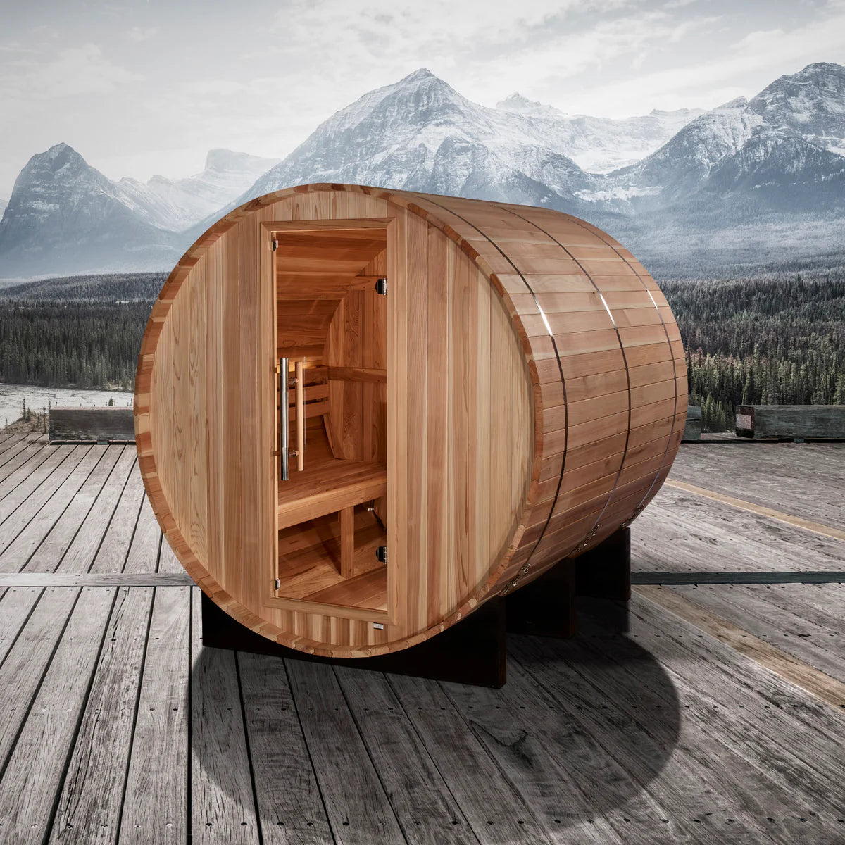 Golden Designs Arosa 4 Person Barrel Traditional Sauna [Free Shipping]