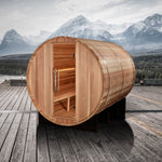 Golden Designs Klosters 6 Person Barrel Traditional Sauna [Free Shipping]