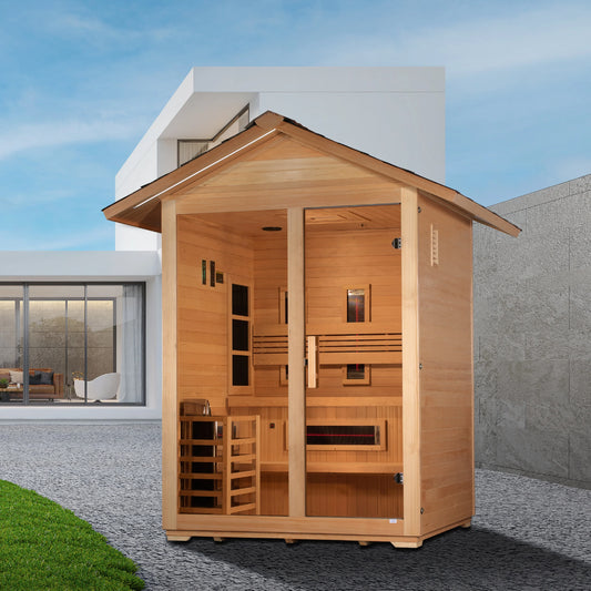 Golden Designs Carinthia 3 Person Hybrid Outdoor Sauna [Free Shipping]