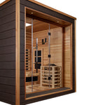 Golden Designs Visby 3 Person Outdoor-Indoor PureTech™ Hybrid Full Spectrum Sauna [Free Shipping]