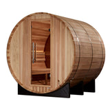 Golden Designs Zurich 4 Person Barrel Sauna with Bronze Privacy View [Free Shipping]