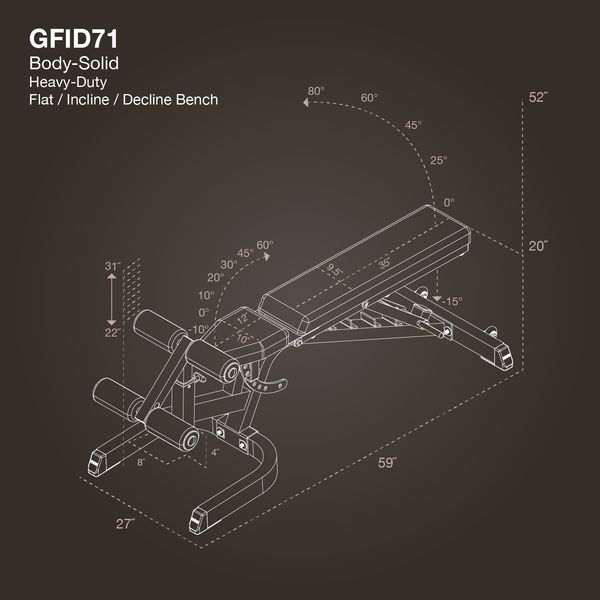 Body-Solid GFID71 Heavy Duty FID Bench