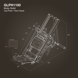 BODY-SOLID LEG PRESS & HACK SQUAT GLPH1100