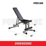 Body Solid Powerline Flat Incline Decline Bench PFID130X