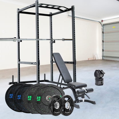 Power Rack, FID Bench, & 330 lb Bumper Package - 306 Fitness Repair & Sales