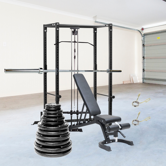 TRIAD Power Rack Home Gym - Pulley, Bench, & 300 Lb Package - 306 Fitness Repair & Sales