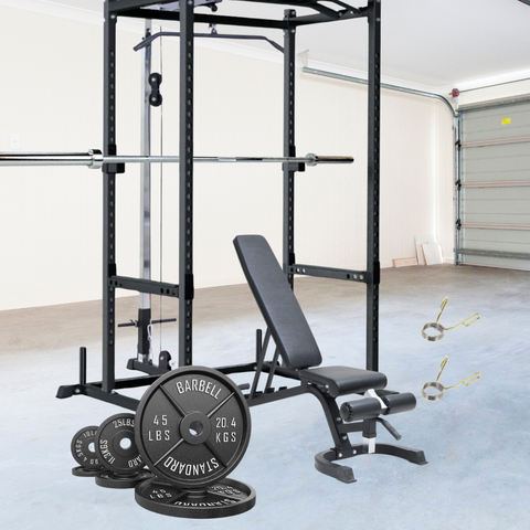 TRIAD Power Rack with Pulley, FID Bench, 300 Lb Package