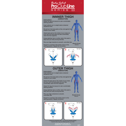Body Solid Pro Clubline Series II S2IOT Inner & Outer Thigh Machine