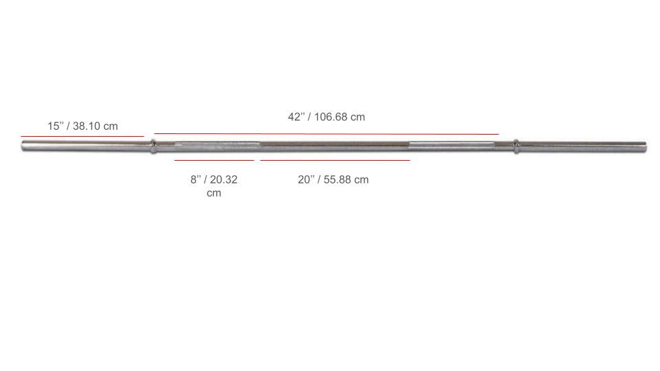 YORK® Chrome Deluxe Weight Barbell w/ 1" Fixed Inner Collars