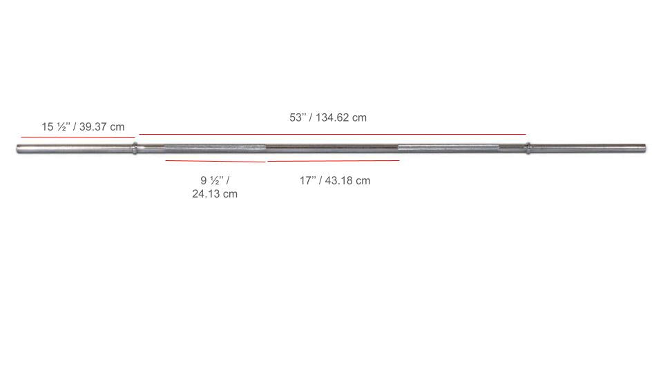 YORK® Chrome Deluxe Weight Barbell w/ 1" Fixed Inner Collars