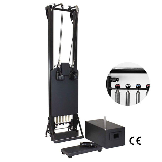 Merrithew SPX® Max Reformer Bundle with Vertical Stand, Tall Box and High Precision Gearbar in Onyx - Free Shipping