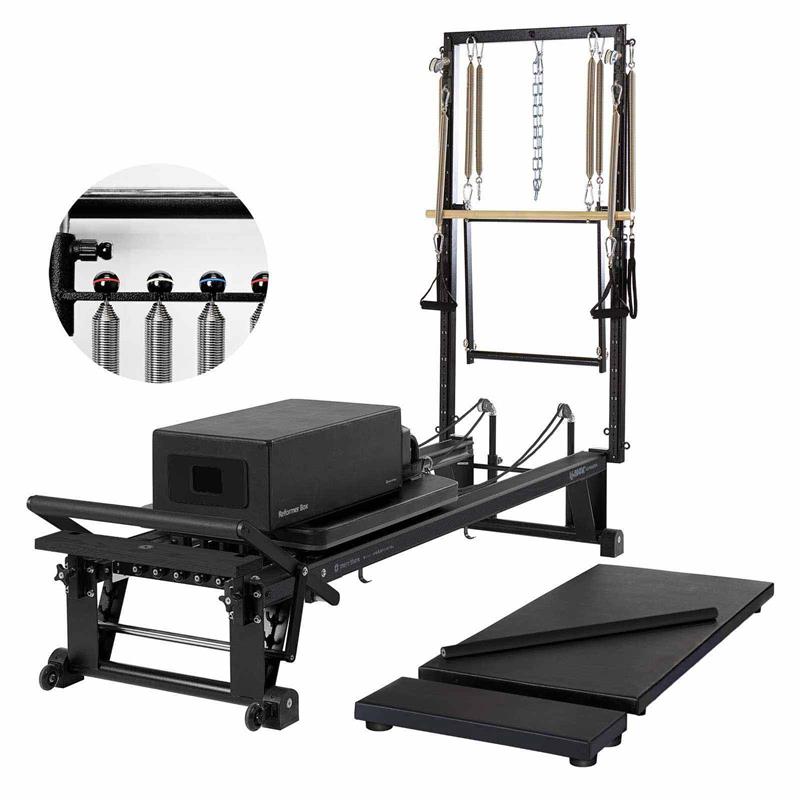 Merrithew V2 Max Plus™ Reformer Bundle with High Precision Gear Bar [Jet Black] - Free Shipping