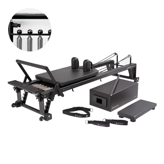 Merrithew V2 Max™ Reformer Bundle with High Precision Gear Bar [Jet Black] - Free Shipping - 306 Fitness Repair & Sales