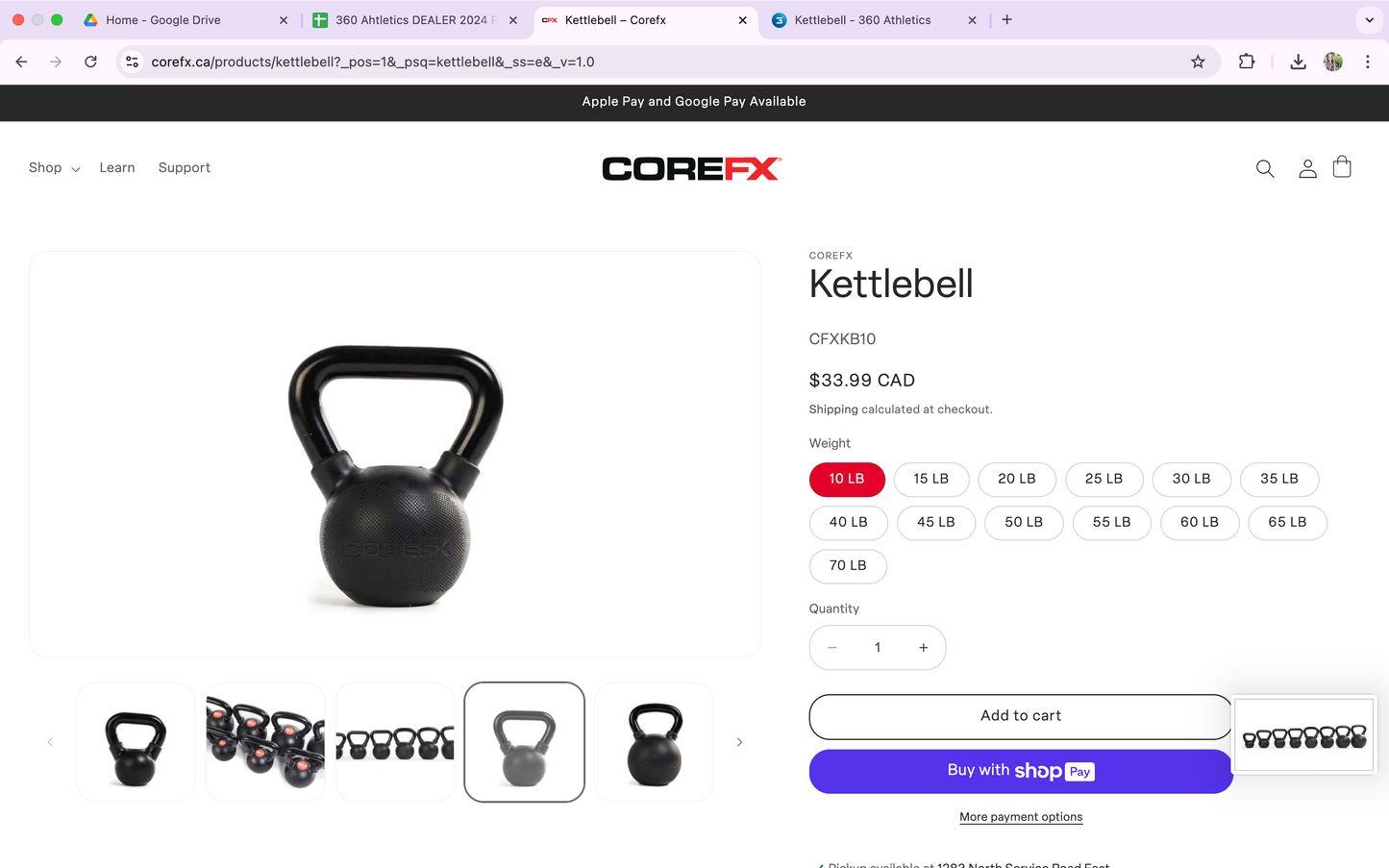 CoreFX Rubber Coated KETTLEBELL