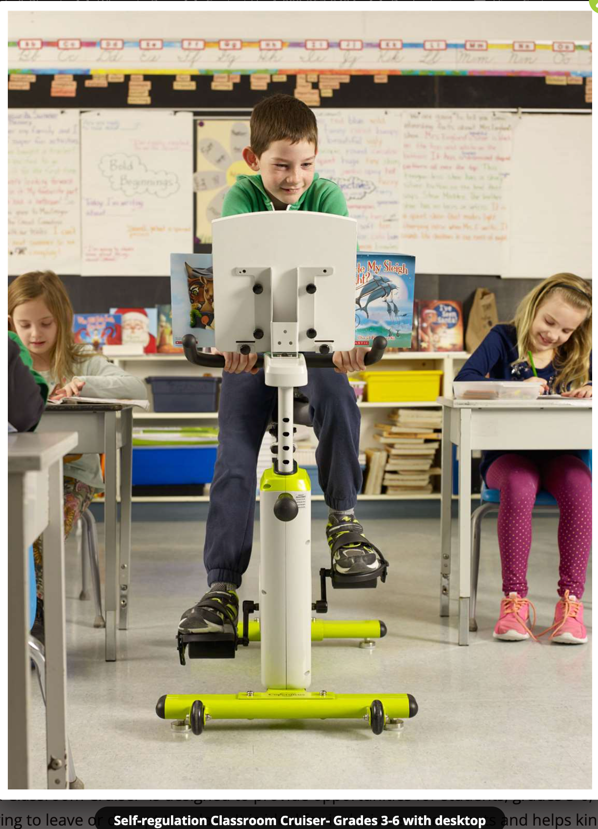 Copernicus Self-Regulation Classroom Cruiser Kids Spin Bike - Grades 3-6 [Free Shipping]