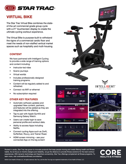 STAR TRAC VIRTUAL SPIN BIKE