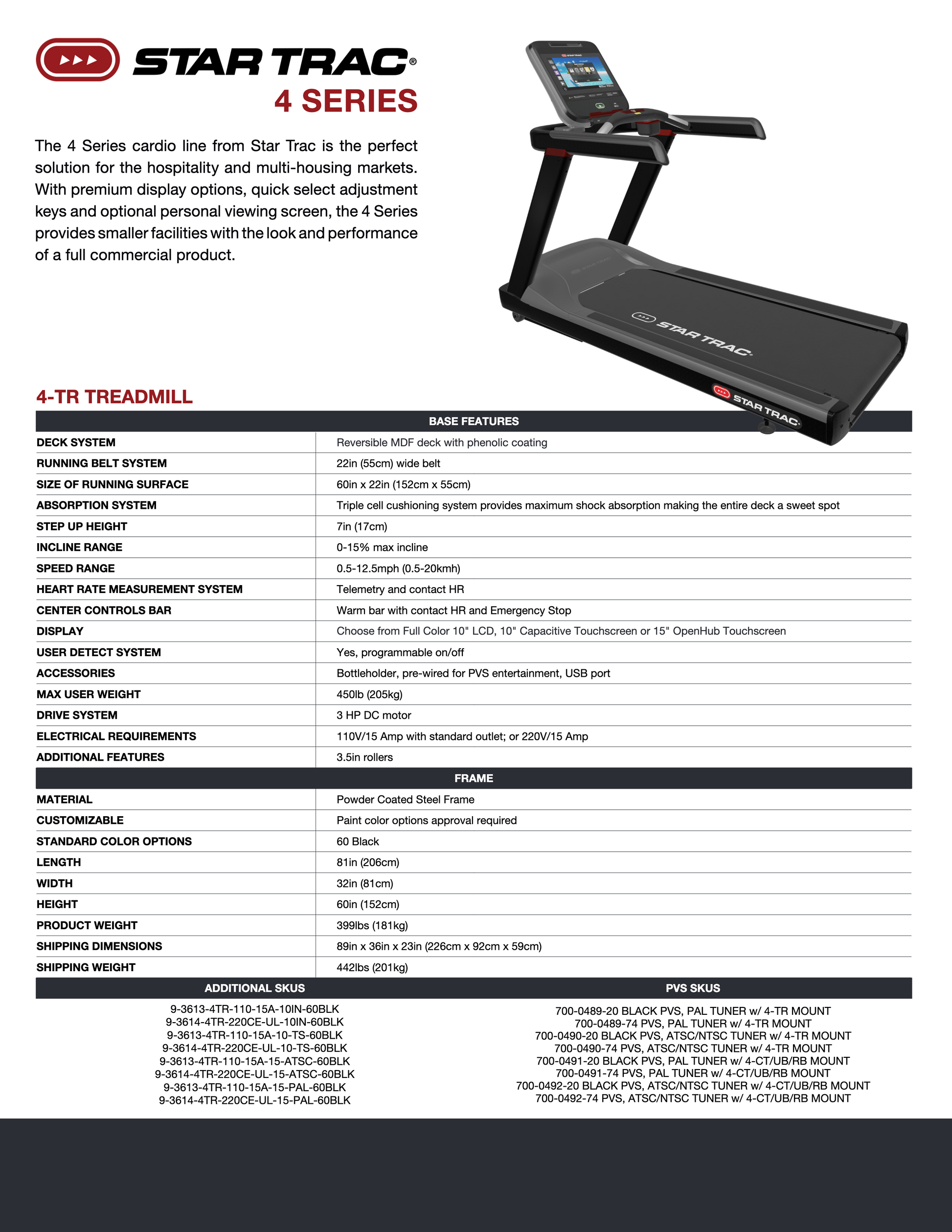 Star Trac 4TR Treadmill – 306 Fitness Repair Sales
