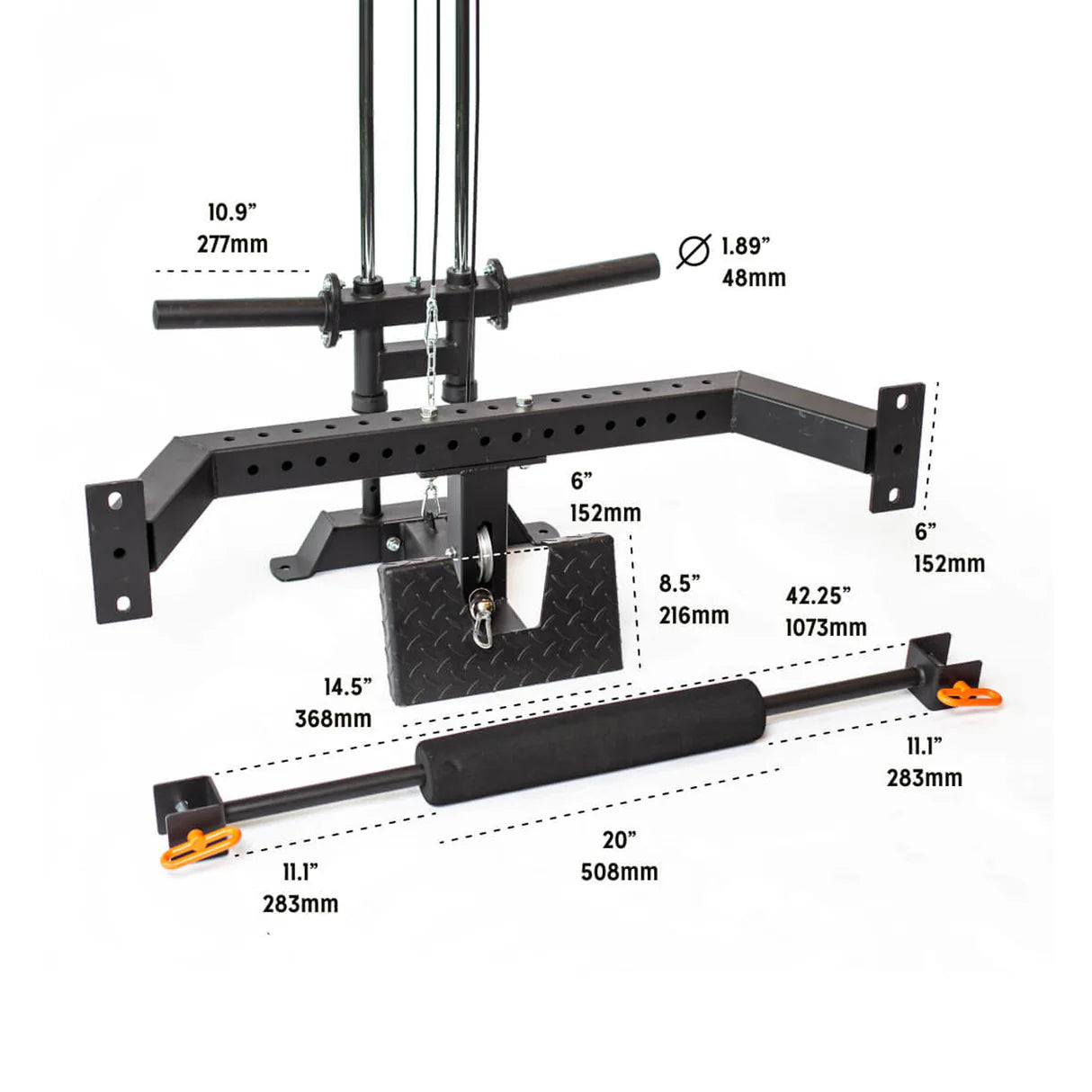 Bells of Steel - Lat Pulldown & Low Row Rack Attachment - Hydra & Manticore - PRESALE ONLY