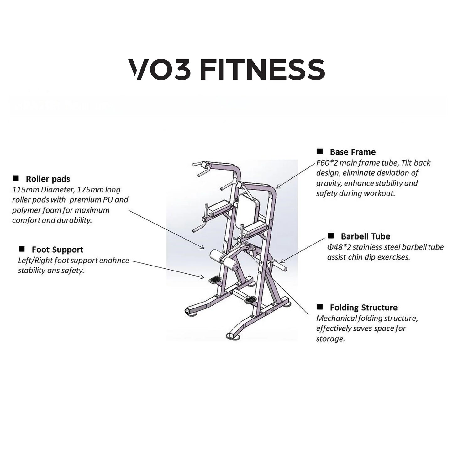 VO3 Plate Loaded Assisted Chin Dip - 306 Fitness Repair & Sales