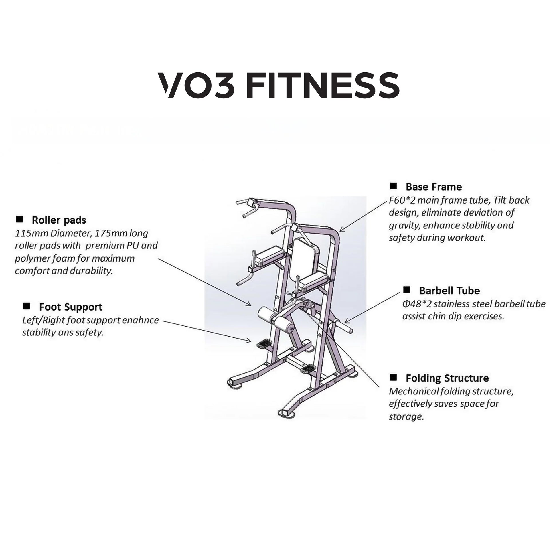 VO3 Plate Loaded Assisted Chin Dip - 306 Fitness Repair & Sales