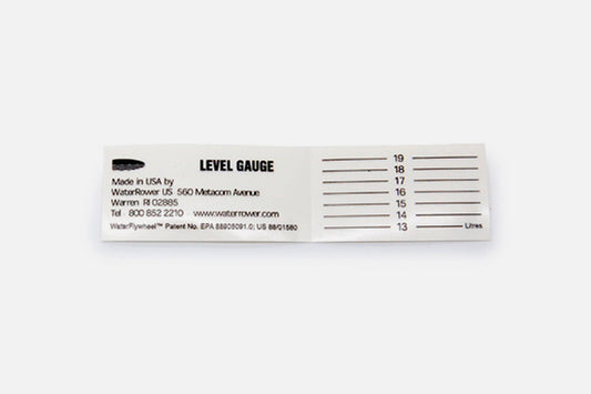 WaterRower Tank Level Gauge Sticker - 306 Fitness Repair & Sales