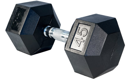 Rubber Hex Dumbbells - Sold Individually - 306 Fitness Repair & Sales