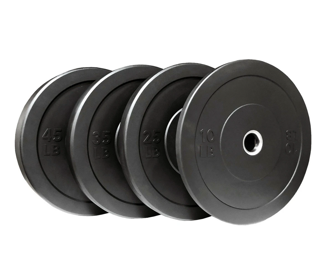 475 lb Virgin Rubber HD Olympic Bumper Plate Set with 1500 lb Barbell - 306 Fitness Repair & Sales