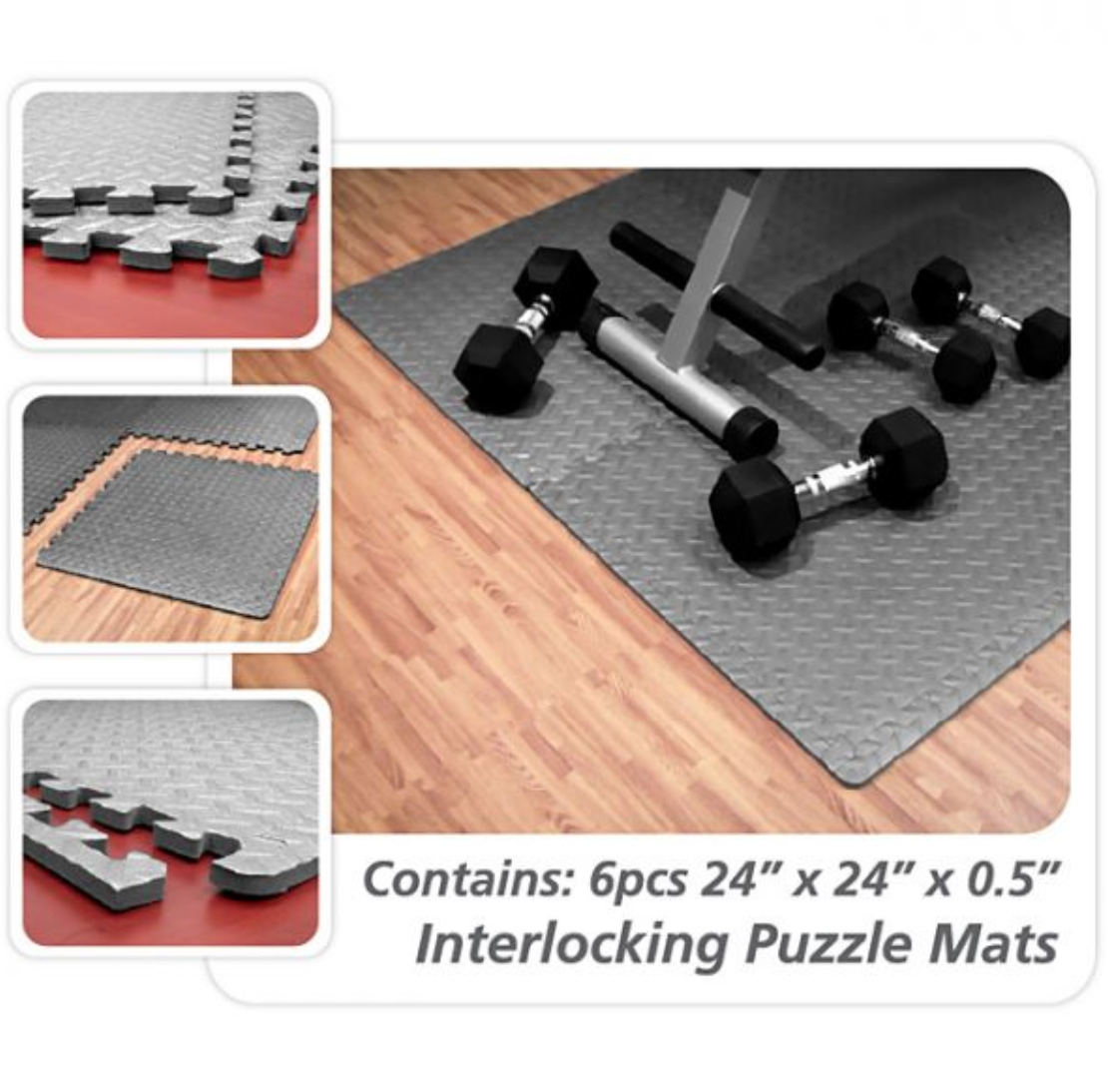 Element Fitness 24" x 24" x 1/2" - Floor Mats - 306 Fitness Repair & Sales