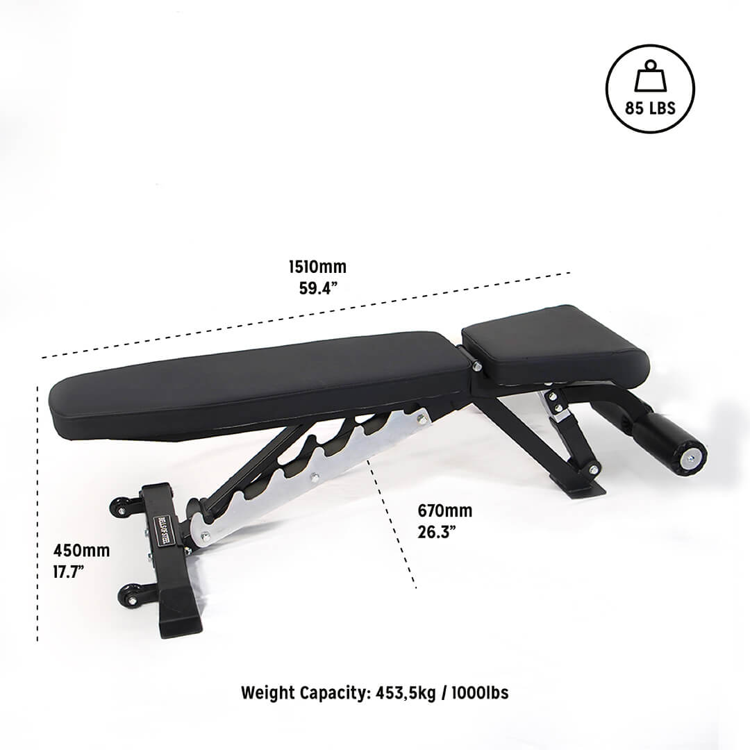 Bells of Steel Flat / Incline / Decline Weight Bench – Commercial 3.0